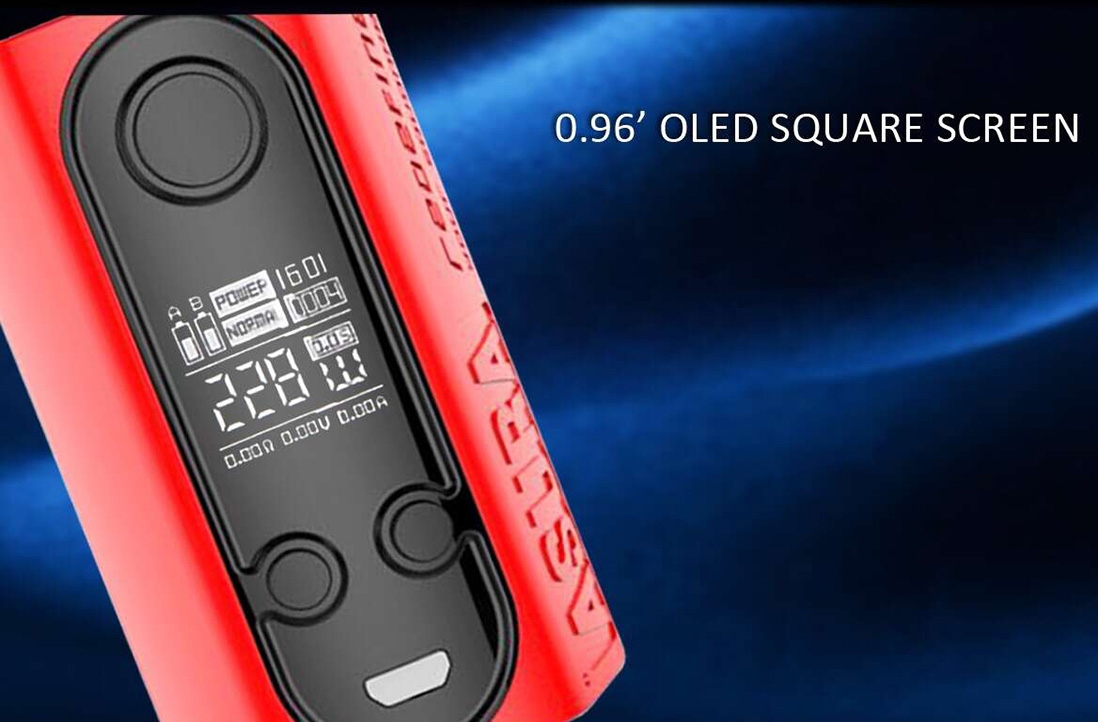 Hugo Vapor Asura 228W 2-in-1 TC Box & Squonk Mod 0.96inch OLED Square Screen Hugo Vapor Asura 228W 2-in-1 TC Box & Squonk Mod 0.96inch OLED Square Screen
