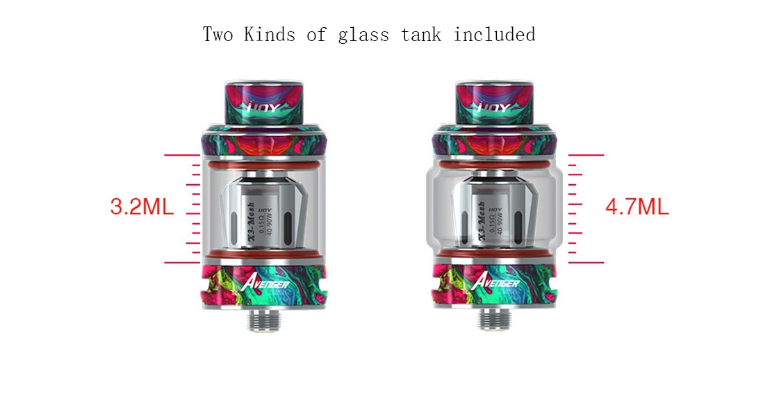 IJOY Avenger Subohm Tank Capacity