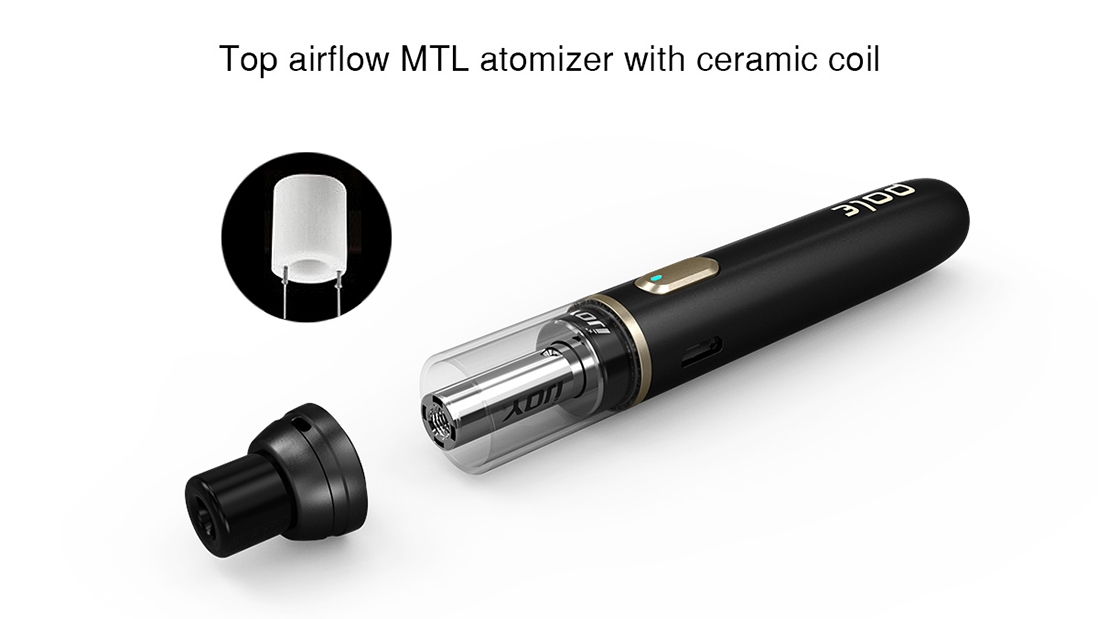 Features airflow MTL atomizer with Ceramic coil=