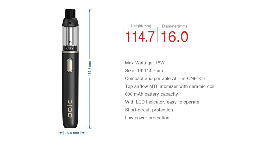 IJOY POLE Pod Kit Parameter