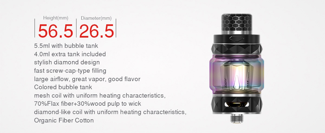 IJOY diamond tank parameters