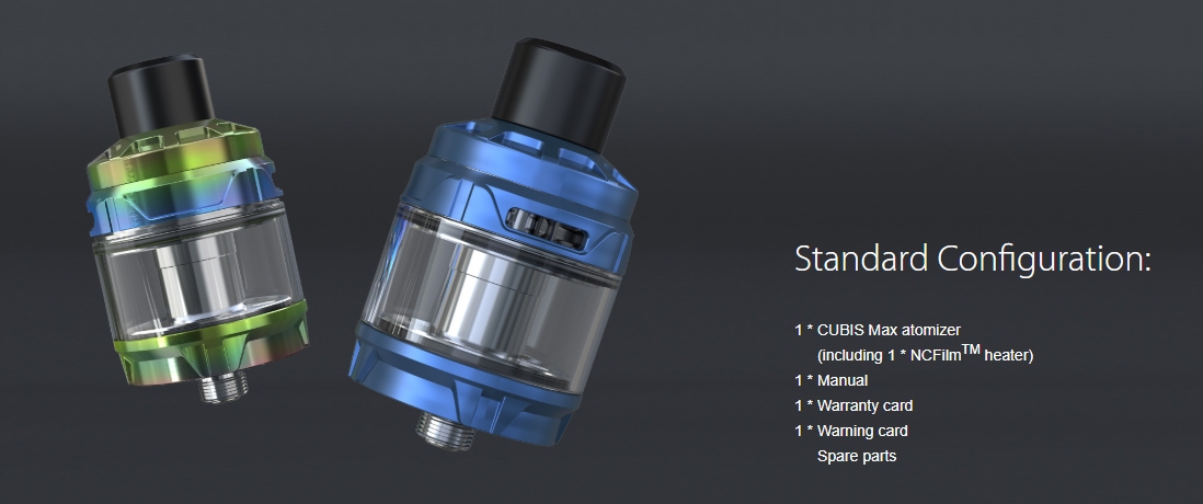 Joyetech CUBIS Max Atomizer Packing List Joyetech CUBIS Max Atomizer Packing List