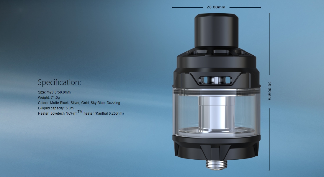 Joyetech CUBIS Max Atomizer Parameter Joyetech CUBIS Max Atomizer Parameter