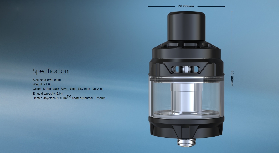 Joyetech CUBIS Max Atomizer Parameter