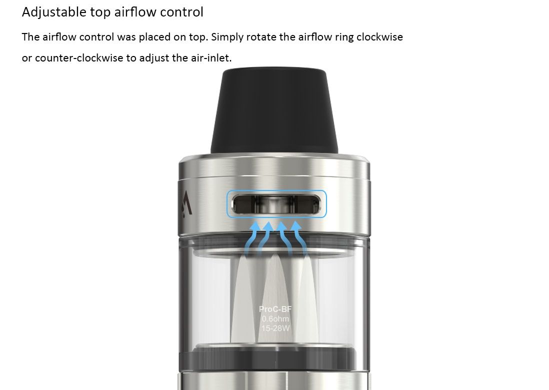 Joyetech CuAIO D22 Kit Airflow