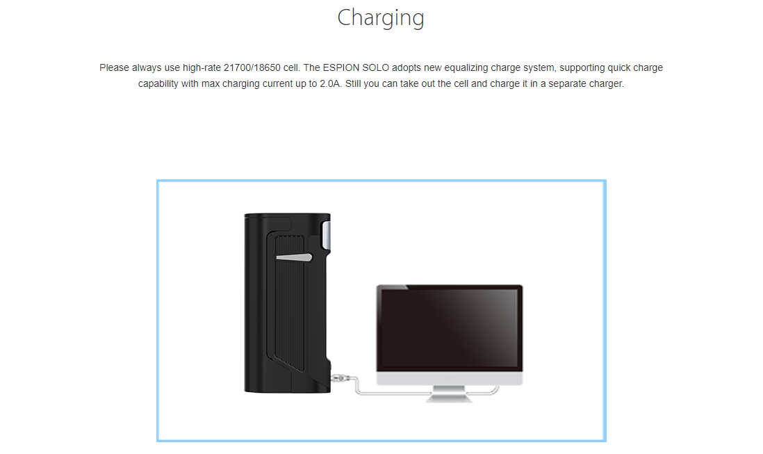 Joyetech ESPION Solo Mod Charging System