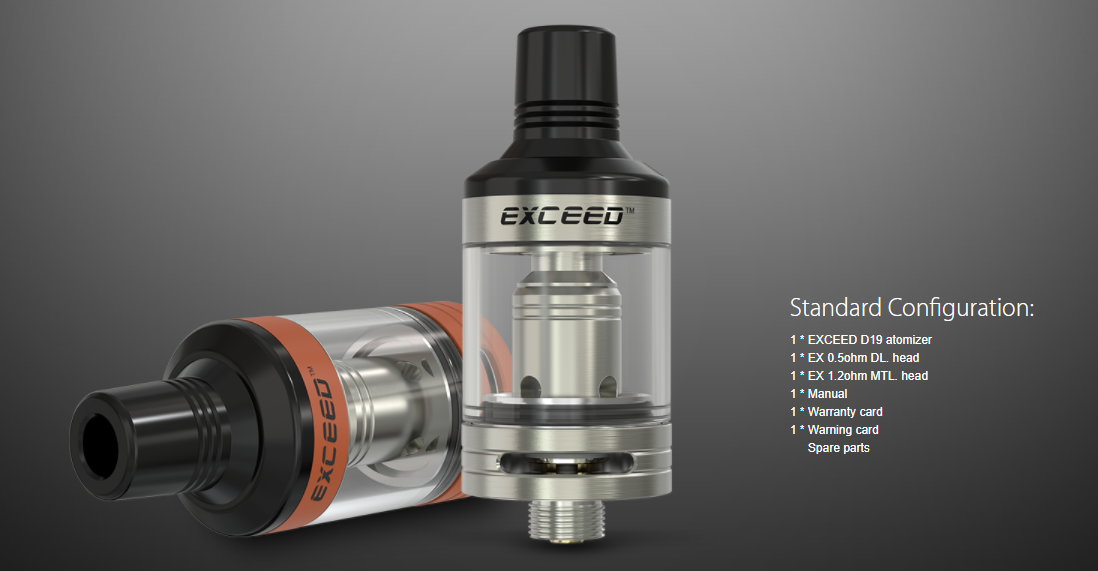 Joyetech EXCEED D19 Atomizer Packing List