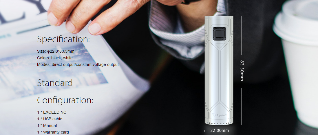 Joyetech EXCEED NC Battery Parameters