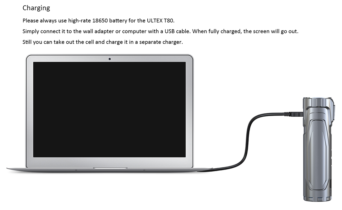 Joyetech ULTEX T80 Mod Charging