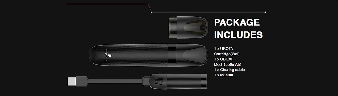 Kanger UBOAT All-in-one Pod Kit Package List