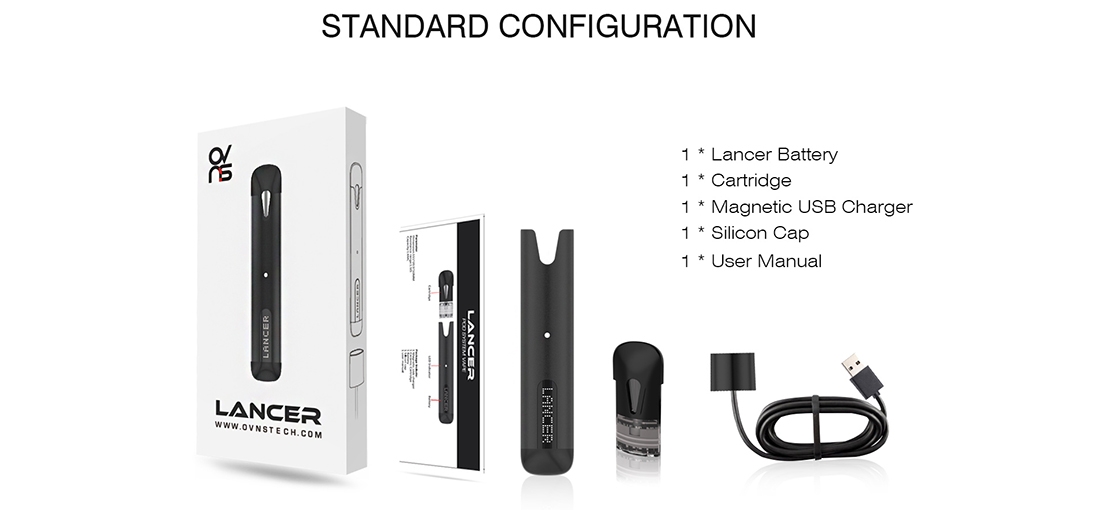 Ovns Lancer Pod Vape Kit Packing List