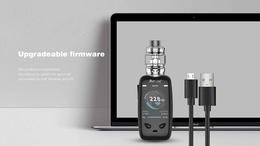 Rincoe Manto 228W TC Kit Upgradeable Firmware