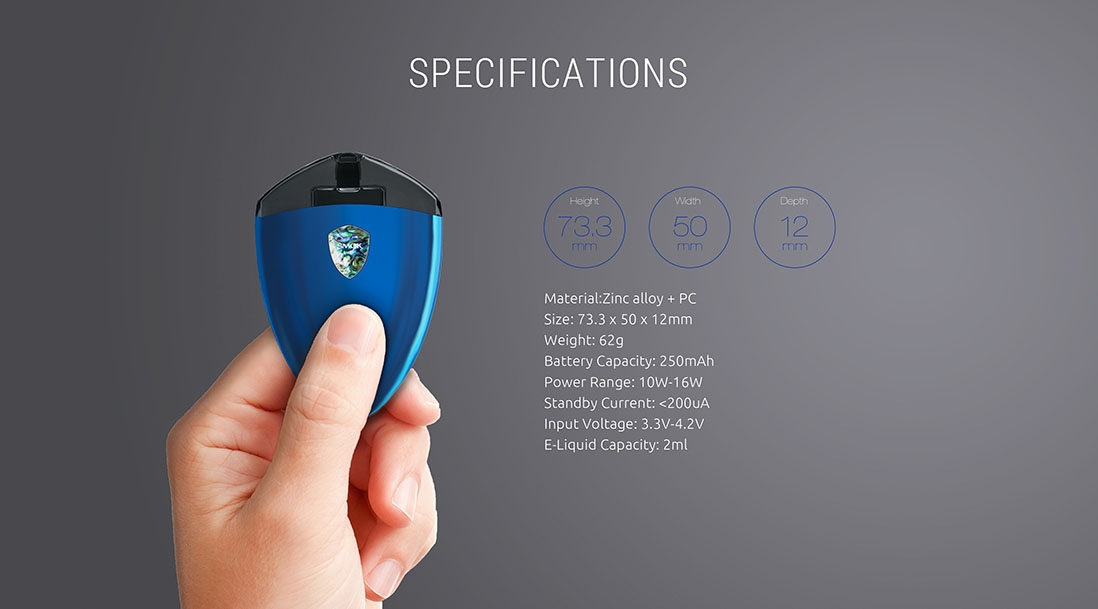 SMOK ROLO Badge Vape Pod Starter Kit Parameter