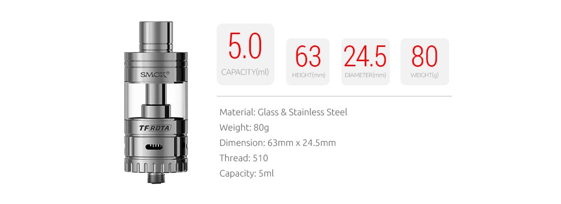 SMOK TF-RDTA Tank Parameter