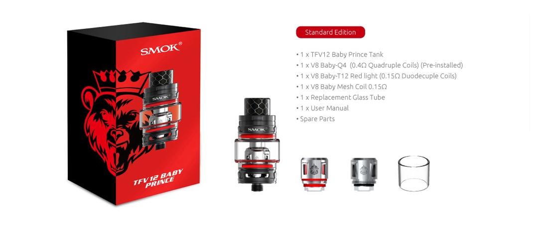 SMOK TFV12 Baby Prince Tank package