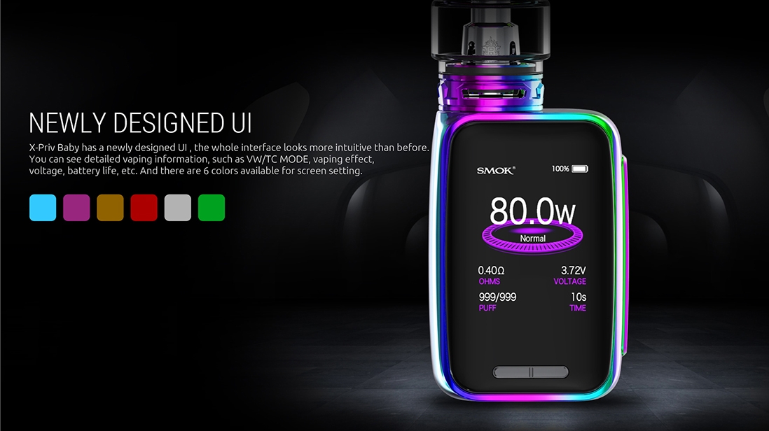 SMOK X-Priv Baby Kit with TFV12 Big Baby Prince features