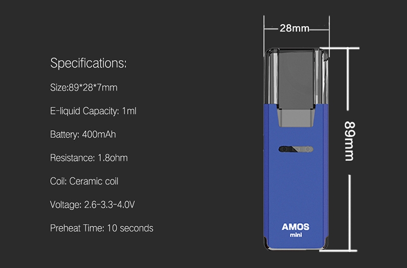 Smokjoy Amos Mini Kit Specifications