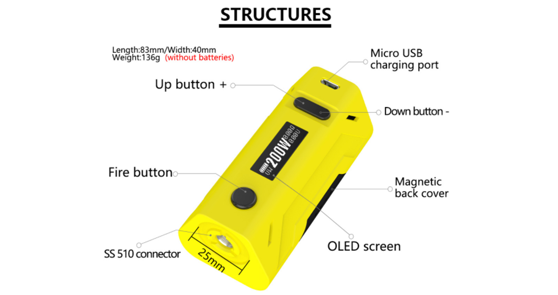 Smoant Battlestar 200W TC Box Mod Introduction