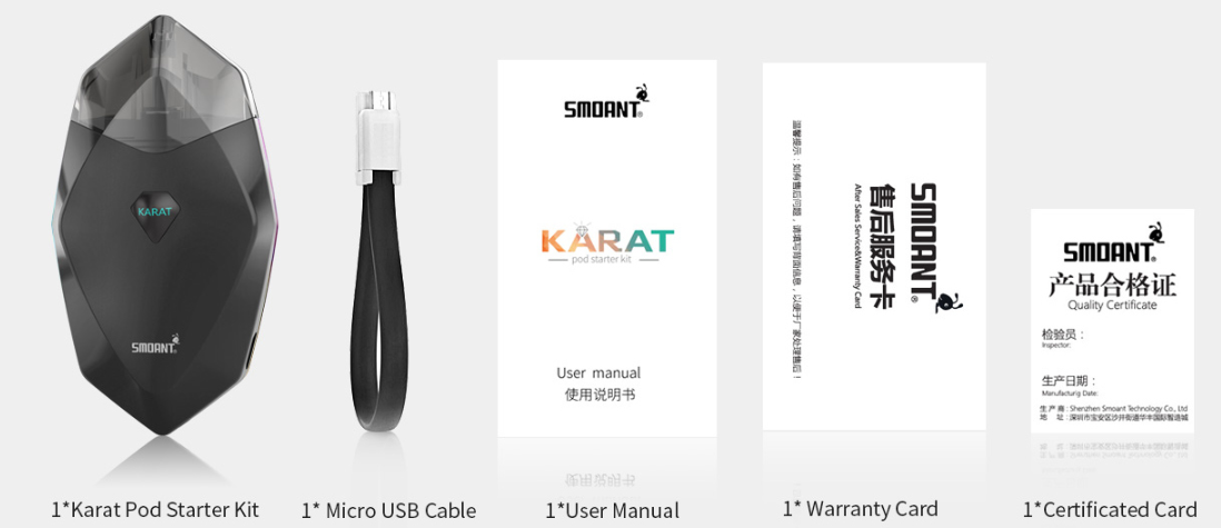 Smoant Karat Pod Kit Includes