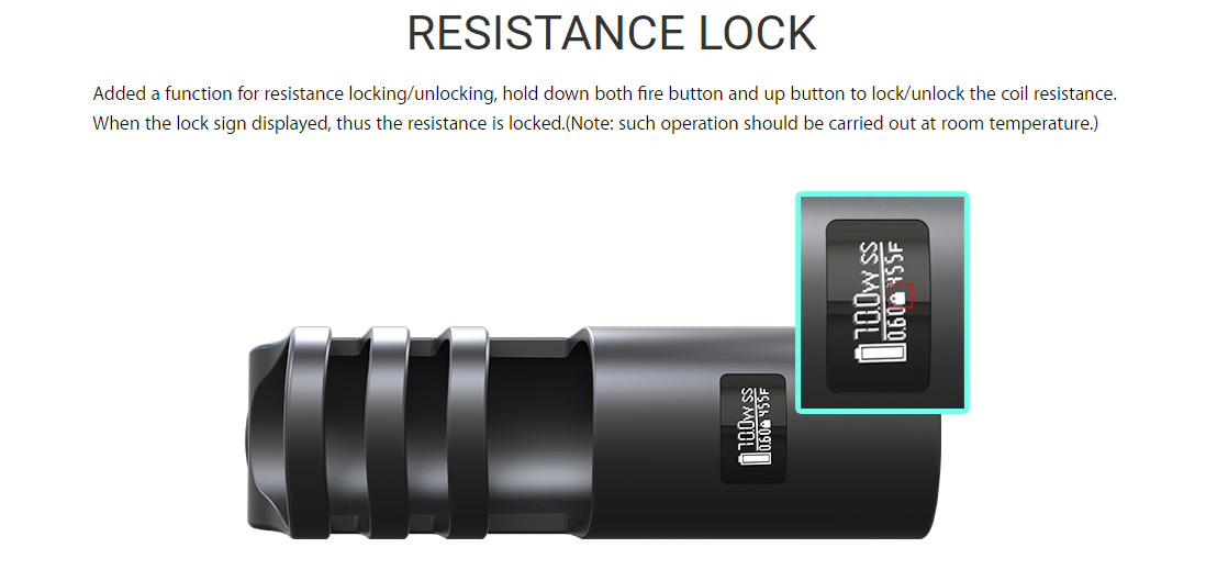 Tesla Stealth 70W Kit Resistance Lock
