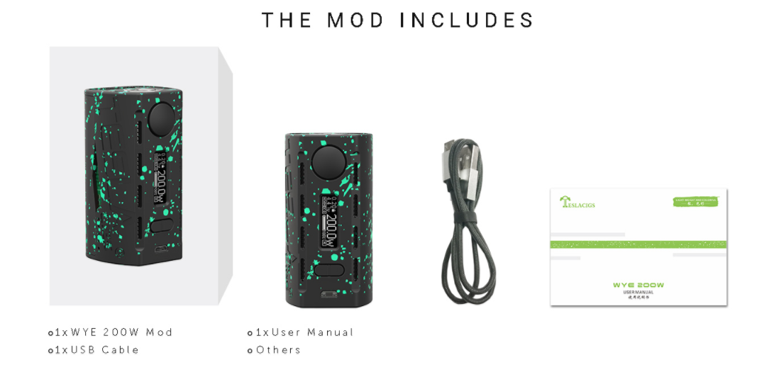 Tesla WYE 200W Mod Packing List