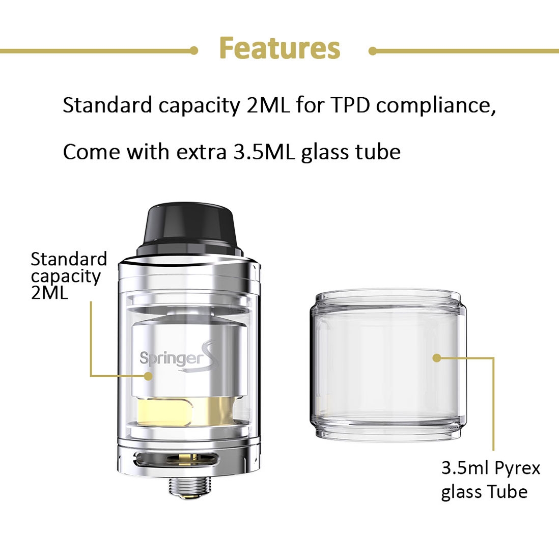 Tigertek Springer S RTA Rebuildable Atomizer