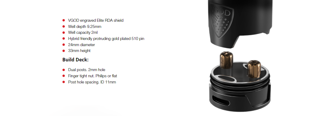 VGOD Elite RDA Features