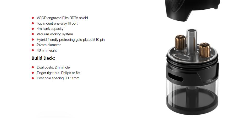 VGOD Elite RDTA Features