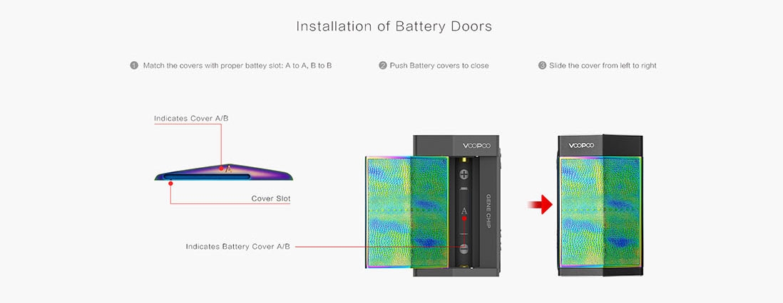 Features Installation of Battery Doors