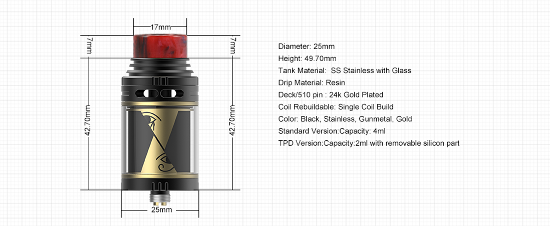 Vapefly Horus RTA Parameter