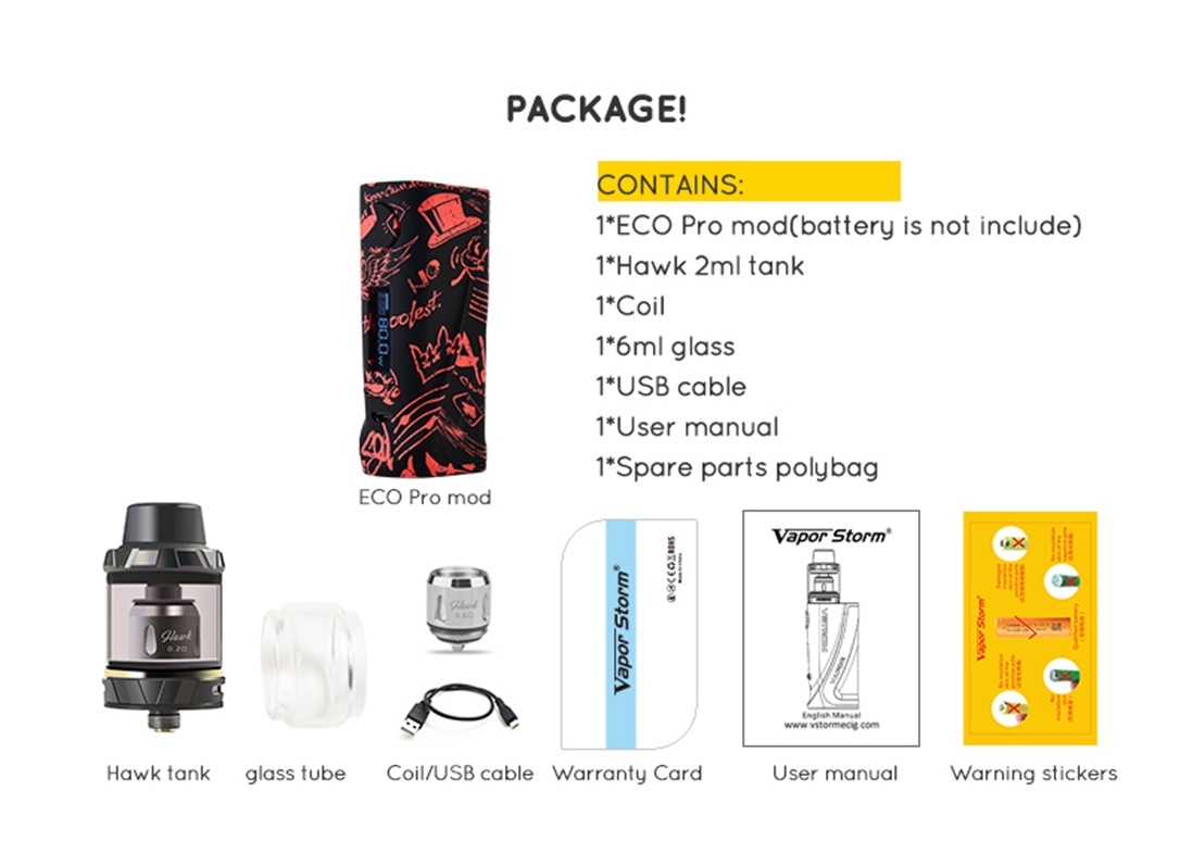 Vapor Storm ECO Pro Hawk Kit