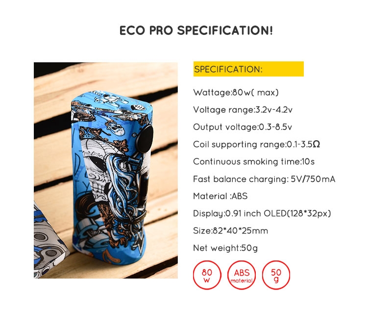 Vapor Storm ECO Pro Mod Parameters