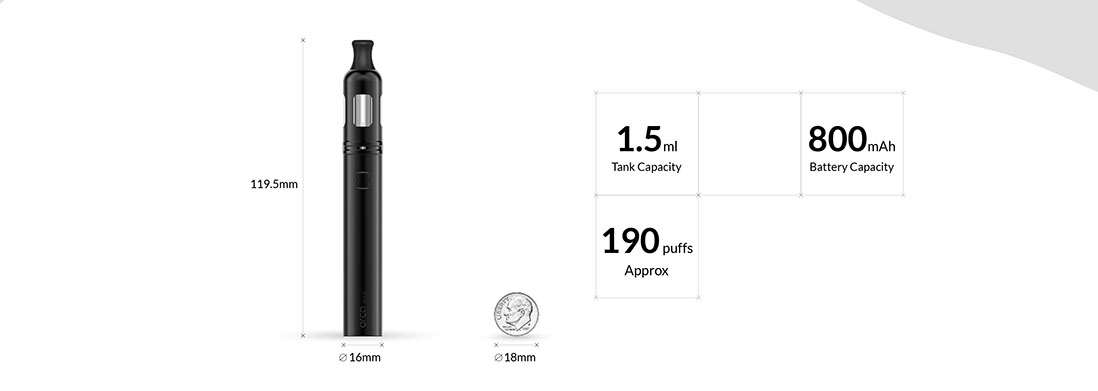 Vaporesso ORCA SOLO Vape Pen Kit Parameters