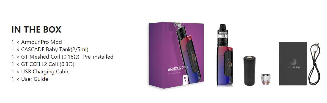  Vaporesso Armour Pro Kit 5ml package