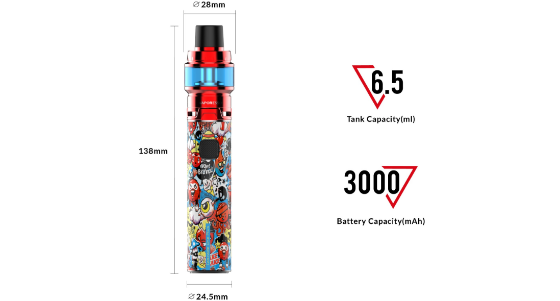 Vaporesso Cascade One Plus SE Kit parameters