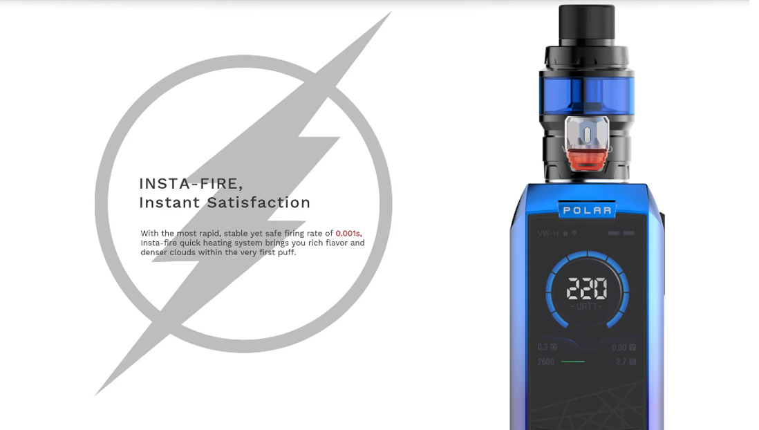 Vaporesso Polar with Cascade Baby SE Kit  features 7