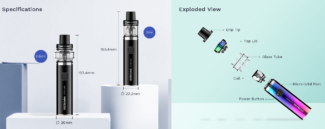 Vaporesso SKY Solo Parameters