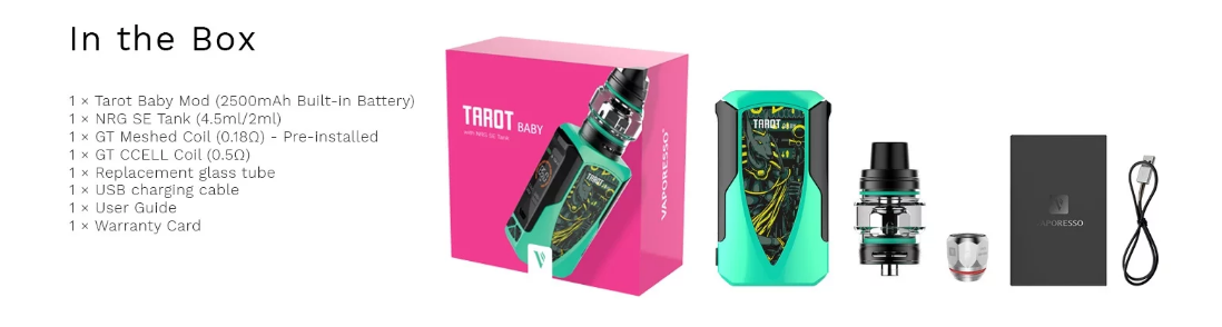Vaporesso Tarot Baby Kit Package