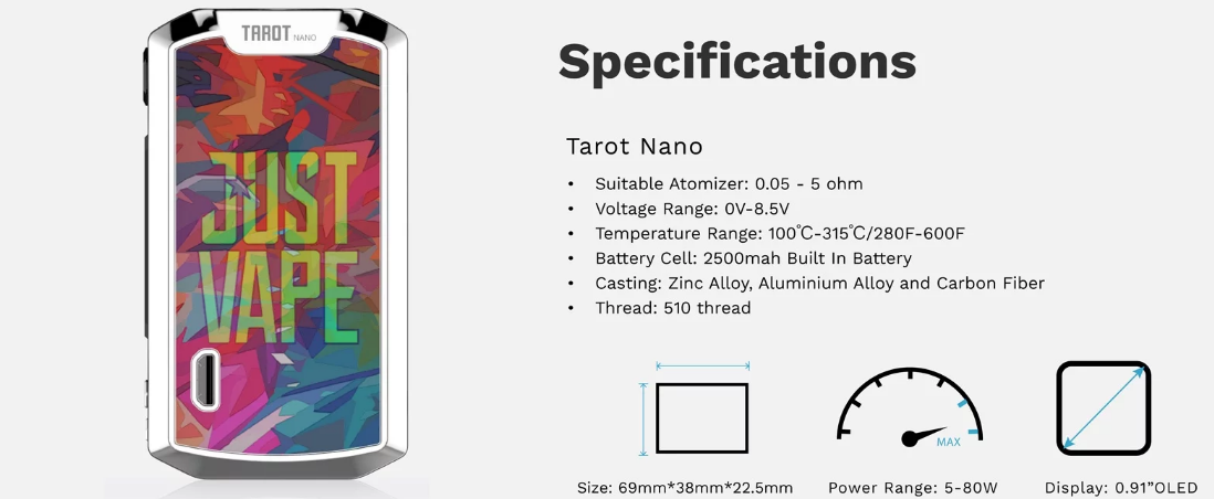 Vaporesso Tarot Nano 80w tc mod