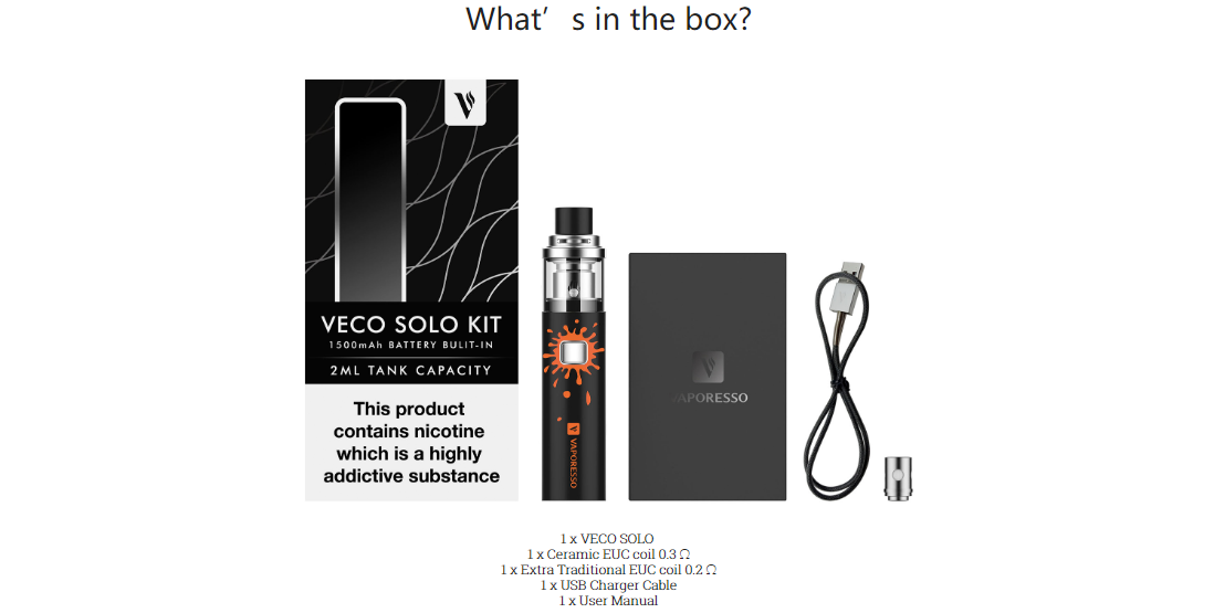 Vaporesso Veco Solo Kit Package