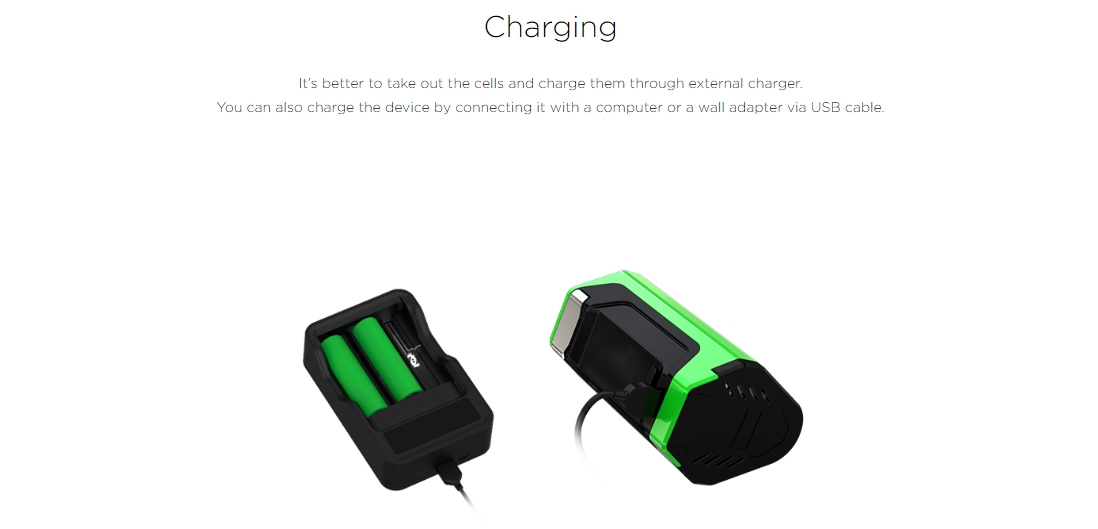 Wismec LUXOTIC DF BOX Mod Charging Wismec LUXOTIC DF BOX Mod Charging