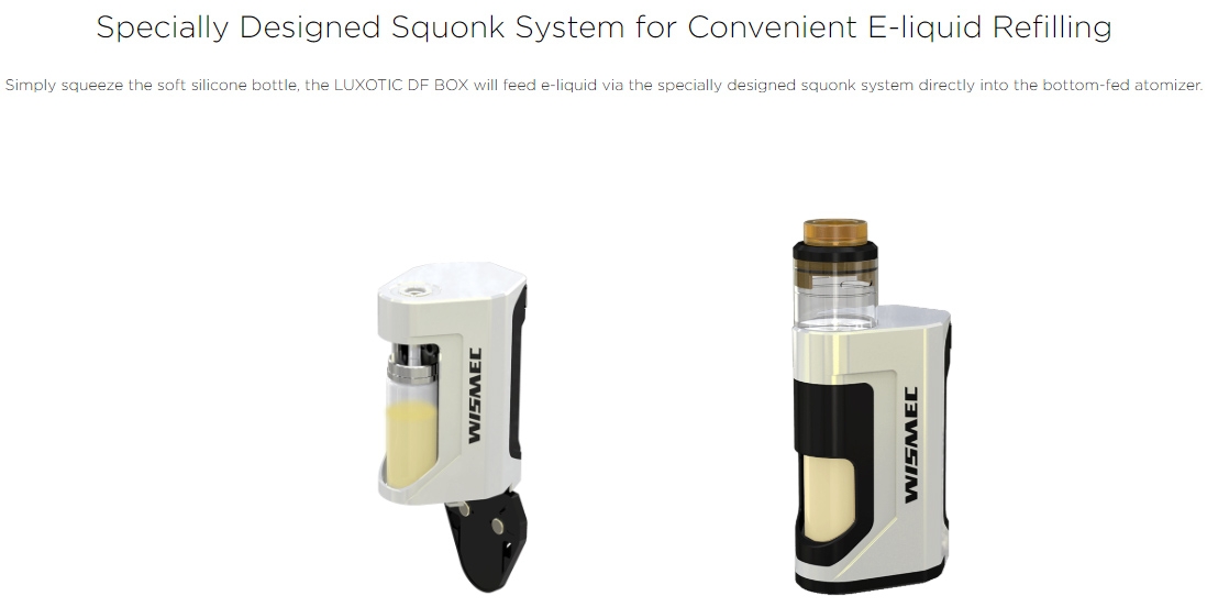 Wismec LUXOTIC DF BOX Mod Squonk System Wismec LUXOTIC DF BOX Mod Squonk System