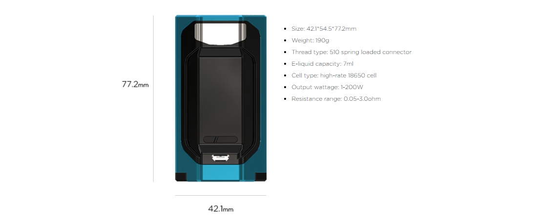 Wismec LUXOTIC DF BOX Parameter