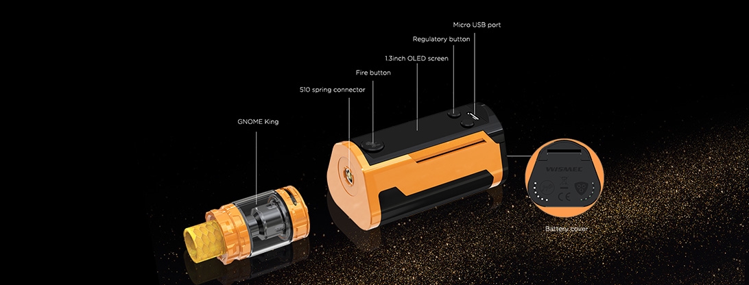 Wismec Reuleaux RX Gen3 Dual with GNOME King Vape Kit Structure