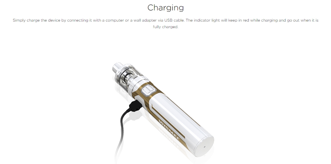 Wismec SINUOUS SOLO Battery Charging Wismec SINUOUS SOLO Battery Charging