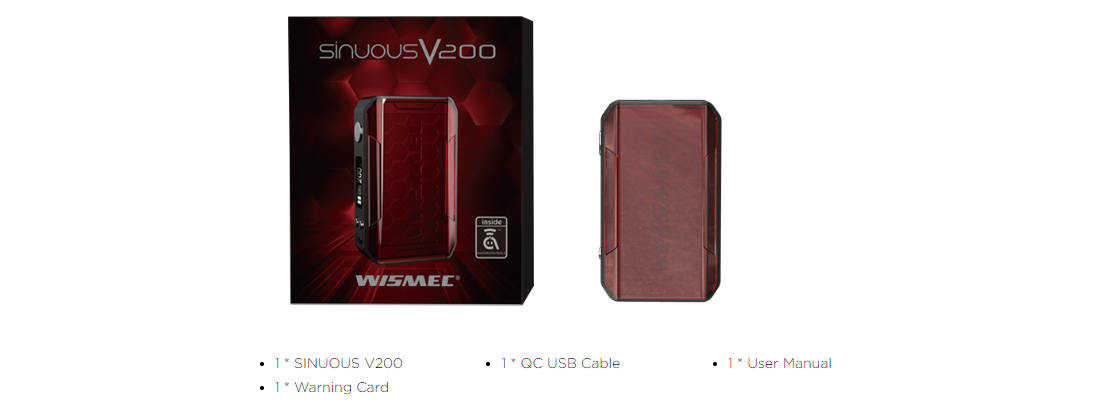 Wismec SINUOUS V200 Mod Package