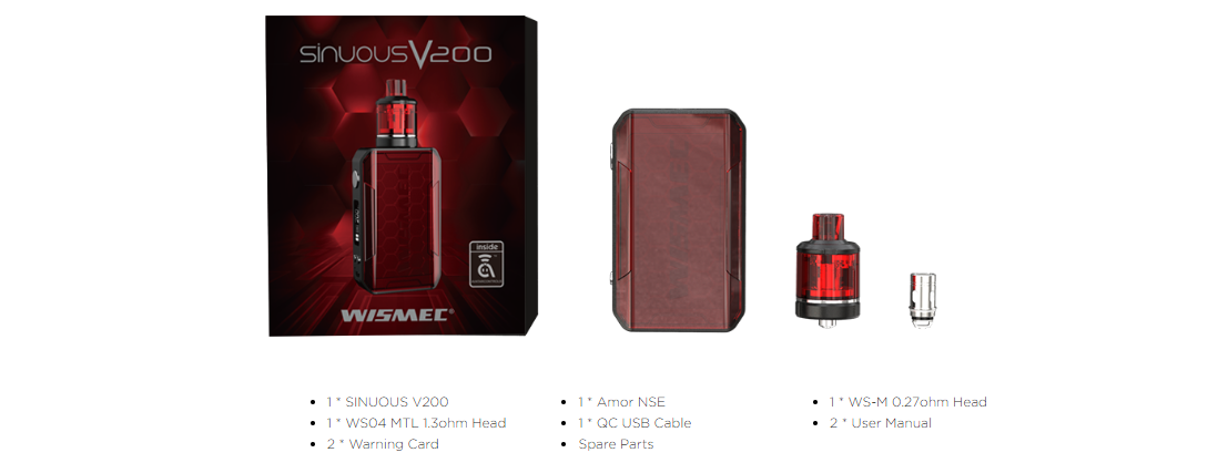 Wismec SINUOUS V200 Package