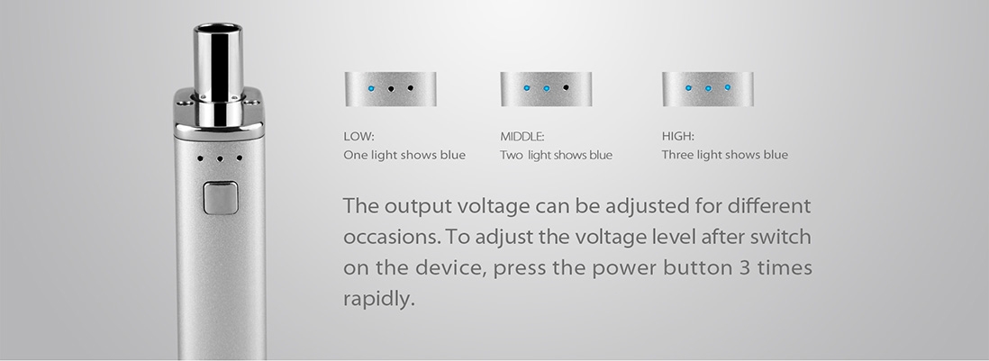 Yocan Hive 2.0 All-in-one starter kit feature voltage adjustable