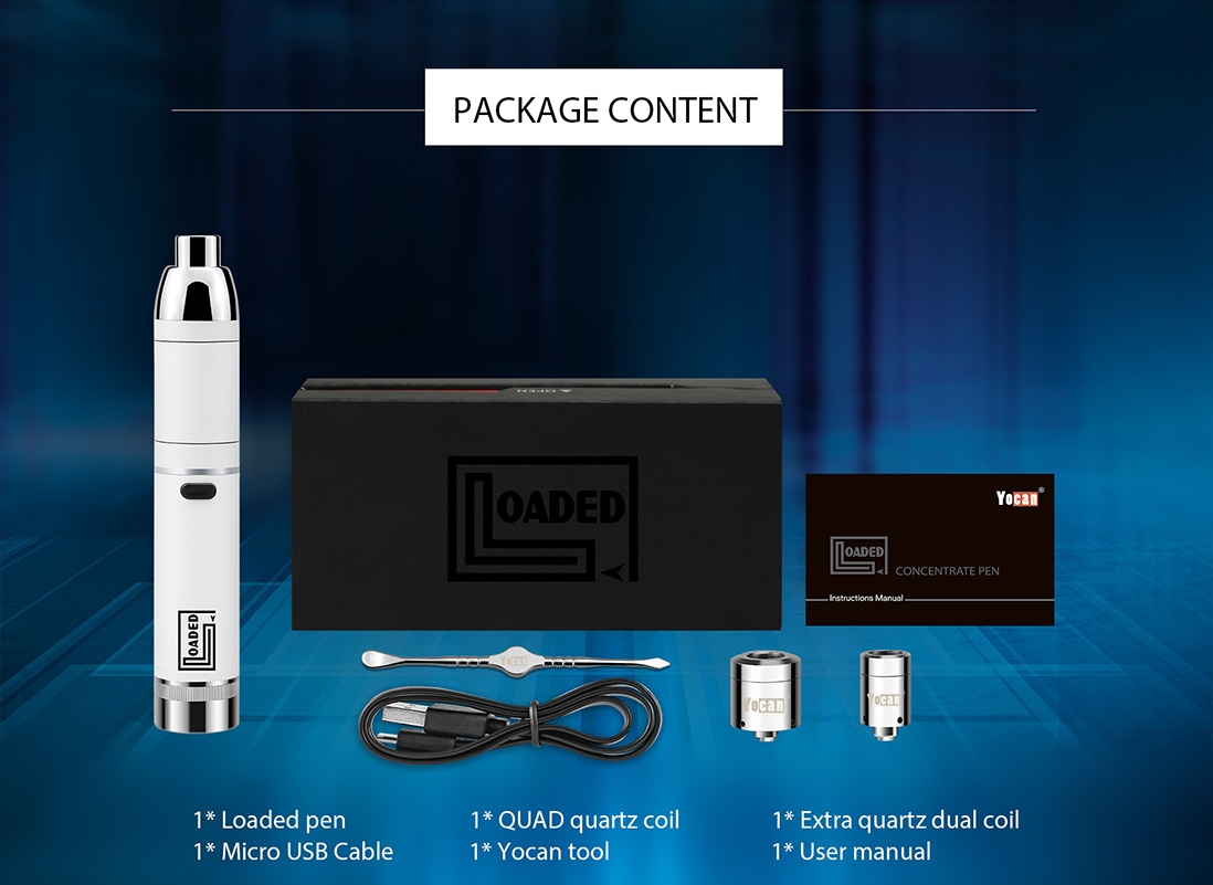 Yocan Loaded Wax Vape Pen Kit Packing List Yocan Loaded Wax Vape Pen Kit Packing List